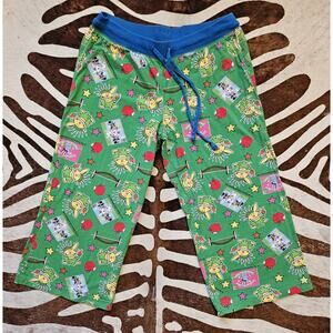 Vintage Y2K Happy Bunny Capri Pajama Pants Womens Low Rise New York Graphic Sz S